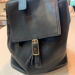 Vintage Coach leather backpack purse